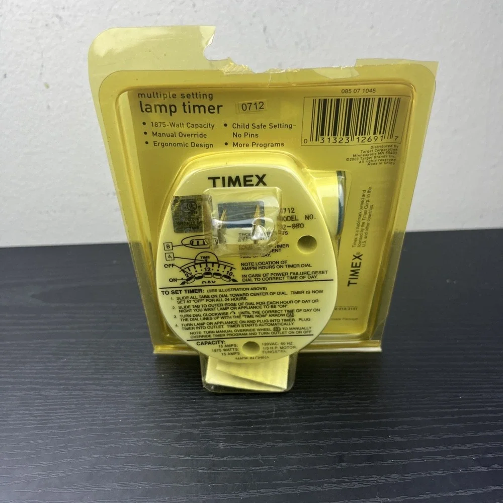 Timex Multiple Setting Lamp & Appliance Timer New Sealed In Package Plug In